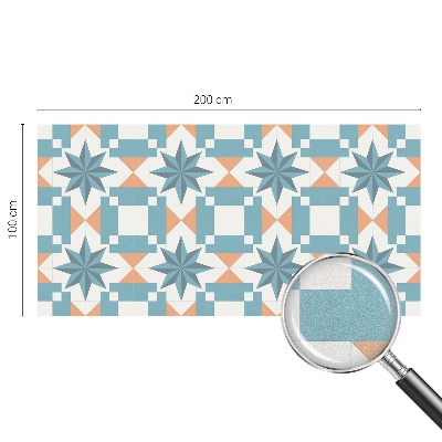 Autocolant vitraliu pentru geam Stele albastre