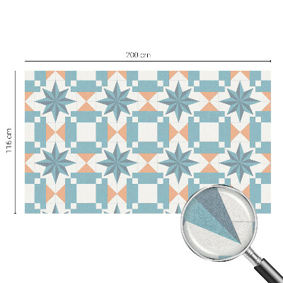 Autocolant vitraliu pentru geam Stele albastre