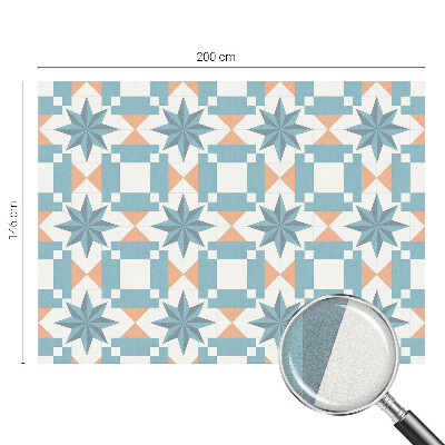 Autocolant vitraliu pentru geam Stele albastre