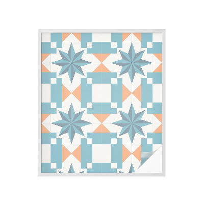 Autocolant vitraliu pentru geam Stele albastre