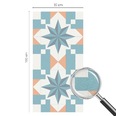 Autocolant vitraliu pentru geam Stele albastre