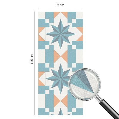 Autocolant vitraliu pentru geam Stele albastre