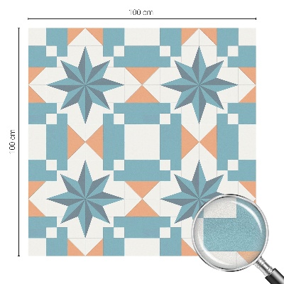 Autocolant vitraliu pentru geam Stele albastre