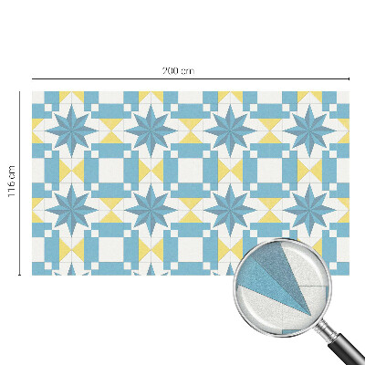 Folie decorativă vitraliu pentru uși și ferestre Stele albastre