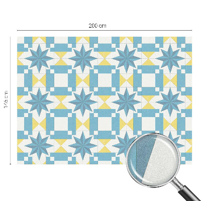 Folie decorativă vitraliu pentru uși și ferestre Stele albastre