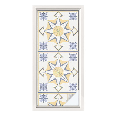 Autocolant vitraliu pentru geam Stele geometrice