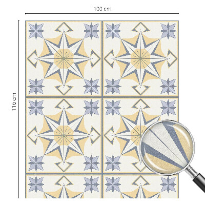 Autocolant vitraliu pentru geam Stele geometrice