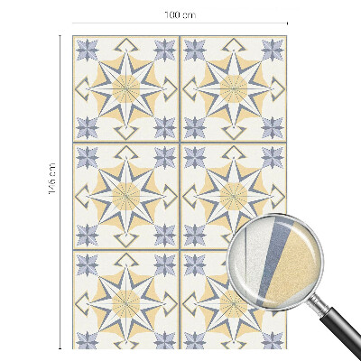 Autocolant vitraliu pentru geam Stele geometrice