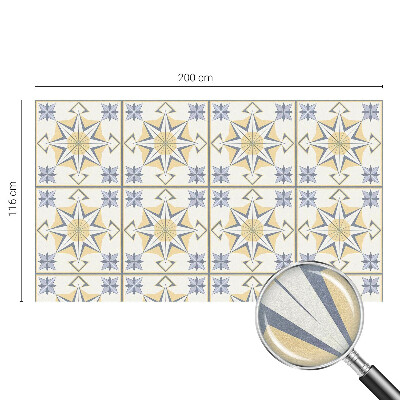 Autocolant vitraliu pentru geam Stele geometrice