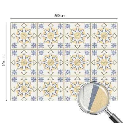 Autocolant vitraliu pentru geam Stele geometrice