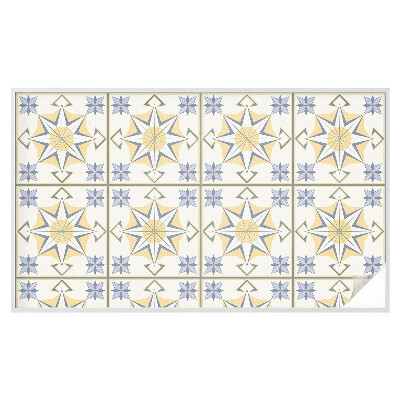 Autocolant vitraliu pentru geam Stele geometrice