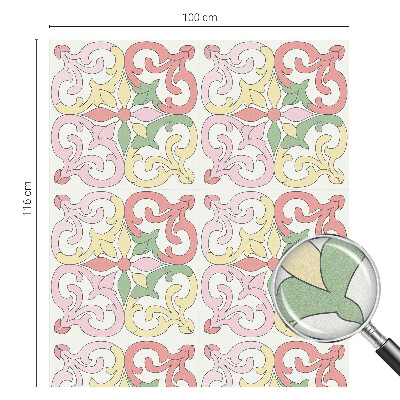 Folie decorativă vitraliu pentru uși și ferestre Ornamente florale