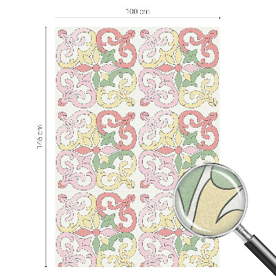 Folie decorativă vitraliu pentru uși și ferestre Ornamente florale