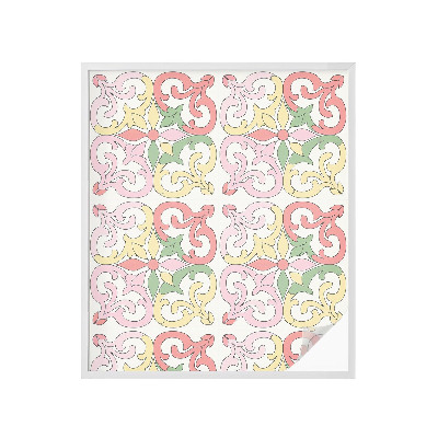 Folie decorativă vitraliu pentru uși și ferestre Ornamente florale