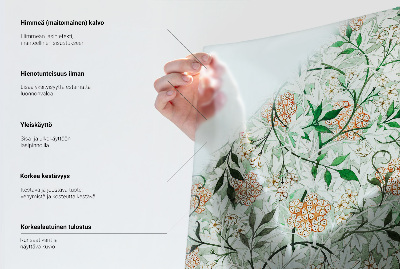 Folie decorativă vitraliu pentru uși și ferestre Ornamente florale