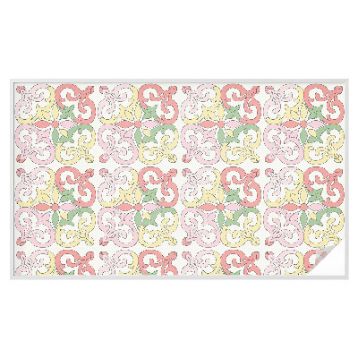 Folie decorativă vitraliu pentru uși și ferestre Ornamente florale