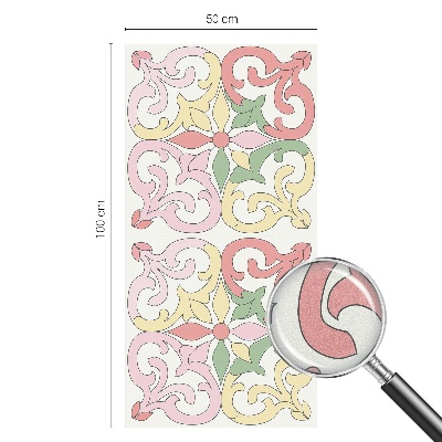 Folie decorativă vitraliu pentru uși și ferestre Ornamente florale