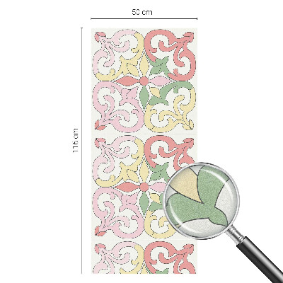 Folie decorativă vitraliu pentru uși și ferestre Ornamente florale