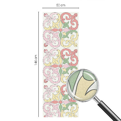 Folie decorativă vitraliu pentru uși și ferestre Ornamente florale