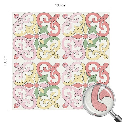 Folie decorativă vitraliu pentru uși și ferestre Ornamente florale