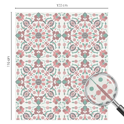 Folie decorativă vitraliu pentru uși și ferestre Armonie florală