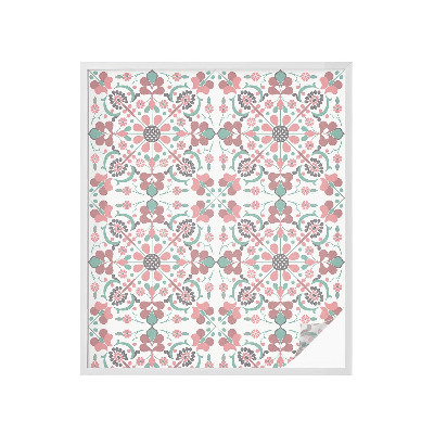 Folie decorativă vitraliu pentru uși și ferestre Armonie florală