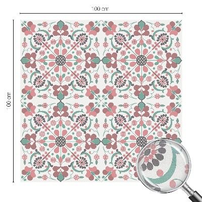 Folie decorativă vitraliu pentru uși și ferestre Armonie florală