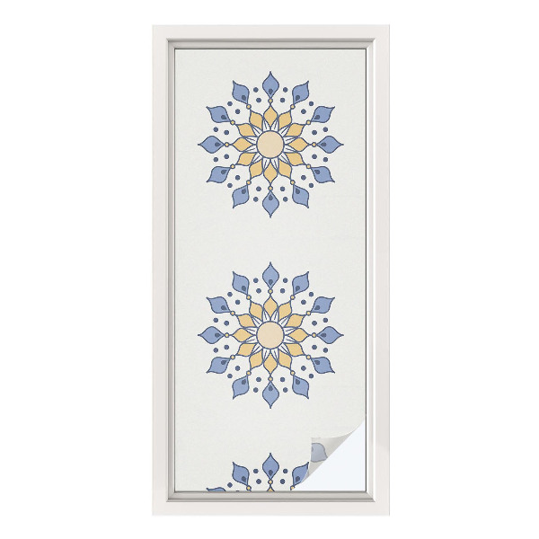 Autocolant vitraliu pentru geam Mandala decorativă