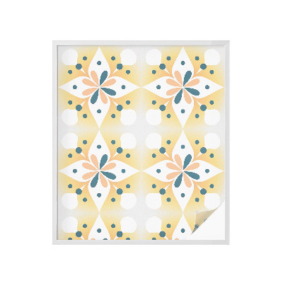 Folie geam intimitate model vitraliu Simetria florală