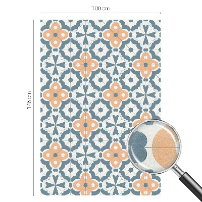 Autocolant vitraliu pentru geam Flori mozaicate