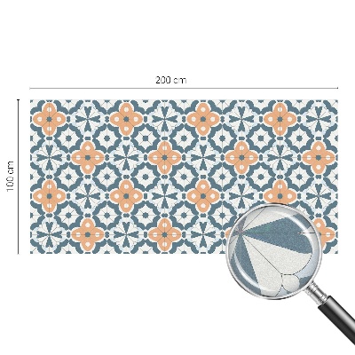 Autocolant vitraliu pentru geam Flori mozaicate