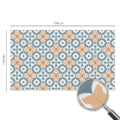 Autocolant vitraliu pentru geam Flori mozaicate