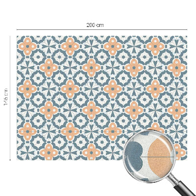 Autocolant vitraliu pentru geam Flori mozaicate