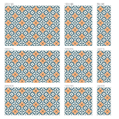 Autocolant vitraliu pentru geam Flori mozaicate