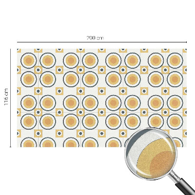 Folie decorativă vitraliu pentru uși și ferestre Cercuri retro