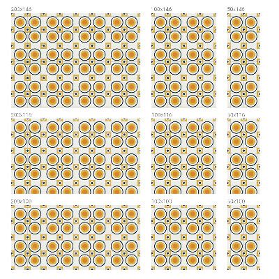 Folie decorativă vitraliu pentru uși și ferestre Cercuri retro