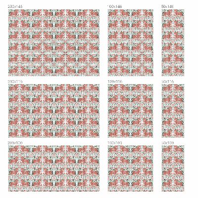 Folie decorativă vitraliu pentru uși și ferestre Cai colorați