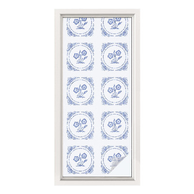 Autocolant vitraliu pentru geam Flori delicate