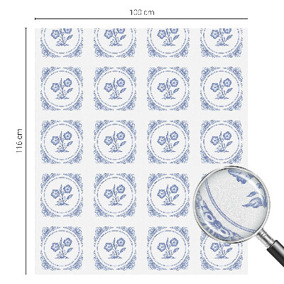 Autocolant vitraliu pentru geam Flori delicate