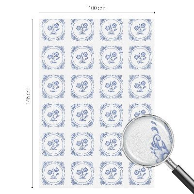 Autocolant vitraliu pentru geam Flori delicate