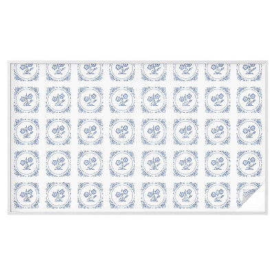 Autocolant vitraliu pentru geam Flori delicate