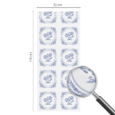 Autocolant vitraliu pentru geam Flori delicate