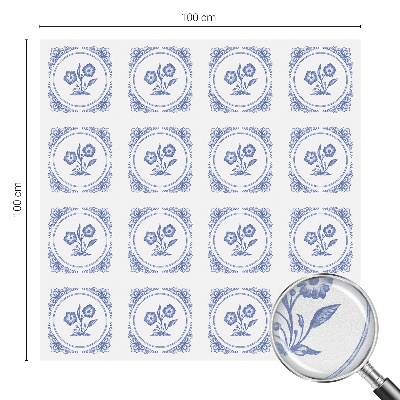 Autocolant vitraliu pentru geam Flori delicate