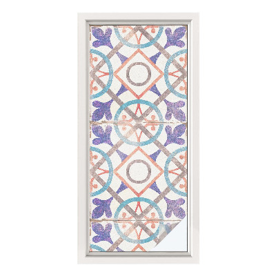 Folie geam intimitate model vitraliu Mozaicuri colorate