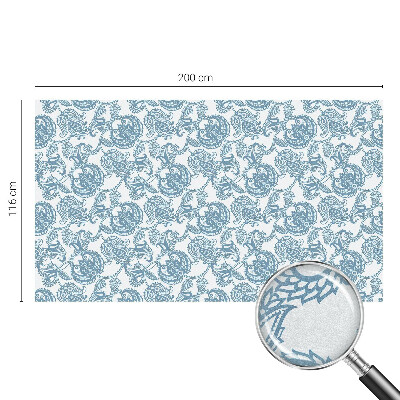 Folie geam să nu se vadă din exterior Ornamente albastre