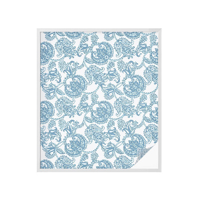 Folie geam să nu se vadă din exterior Ornamente albastre