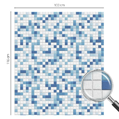 Folie decorativă vitraliu pentru uși și ferestre Joc de plăci