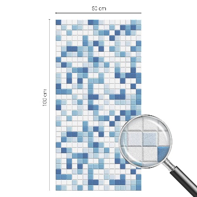 Folie decorativă vitraliu pentru uși și ferestre Joc de plăci