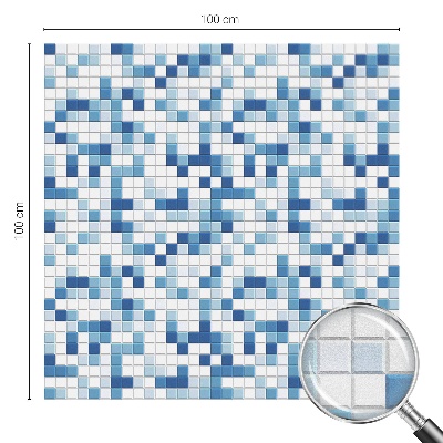 Folie decorativă vitraliu pentru uși și ferestre Joc de plăci
