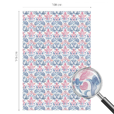 Autocolant vitraliu pentru geam Simetria florală